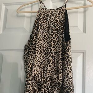 Super cute animal print with a tie front